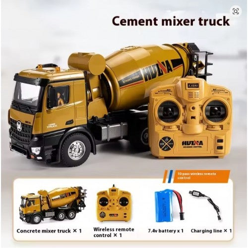 HUINA 1574 1/14 Scale 10-Channel 2.4G Remote Controlled Concrete Mixer Truck