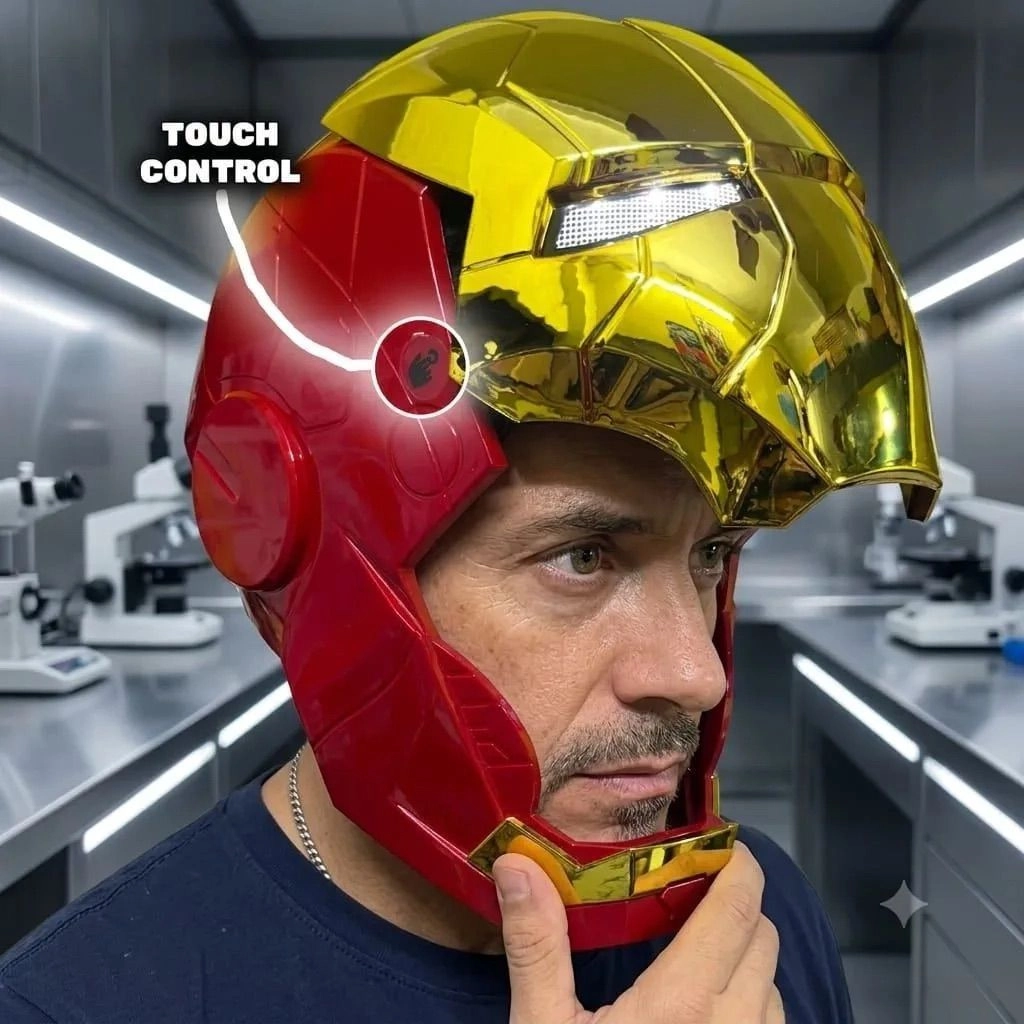 BASIC ironman helmet touch control and voice control