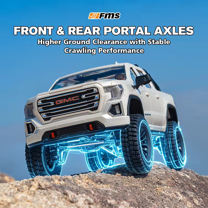 FCX18 1:18 GMC SIERRA 2019 WHITE BRUSHLESS