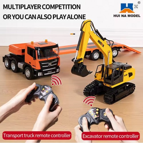 huina heavy transporter truck 1:18