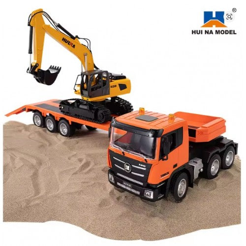 huina heavy transporter truck 1:18