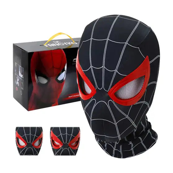 BLACK SPIDERMAN MASK( JAW CONTROLLED)
