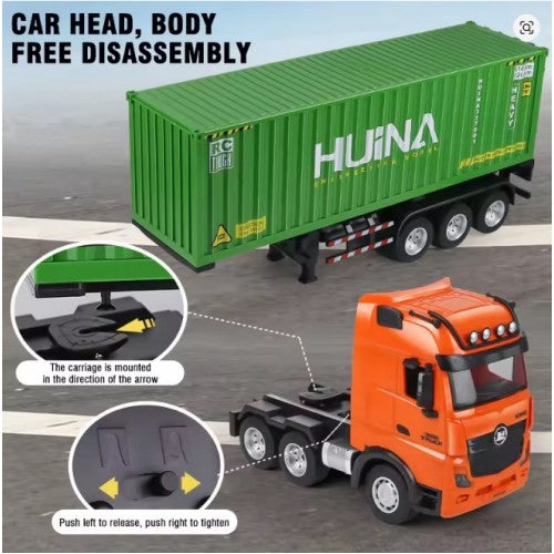 huina rc container truck 1:18
