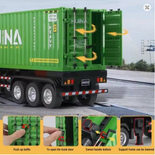 huina rc container truck 1:18