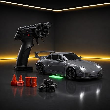 rc drift porsche car grey