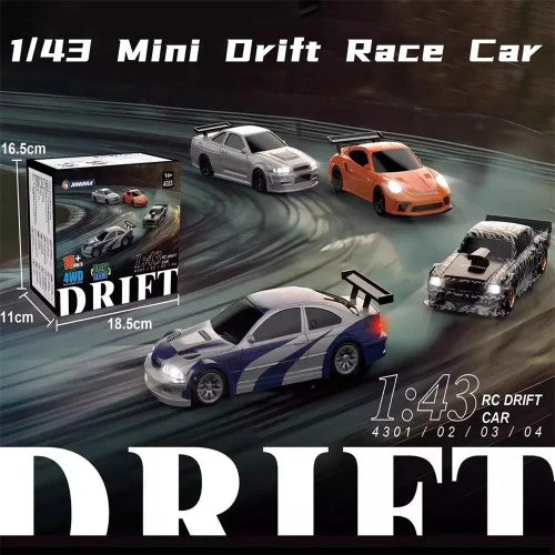 JIABAILE Gyro Mini Toys 4WD 1/43 RC Speed Car RTR 2.4G Radio Control Racing Drifting Car Four-wheel Drive