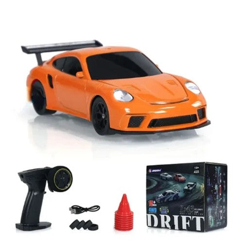 JIABAILE Gyro Mini Toys 4WD 1/43 RC Speed Car RTR 2.4G Radio Control Racing Drifting Car Four-wheel Drive