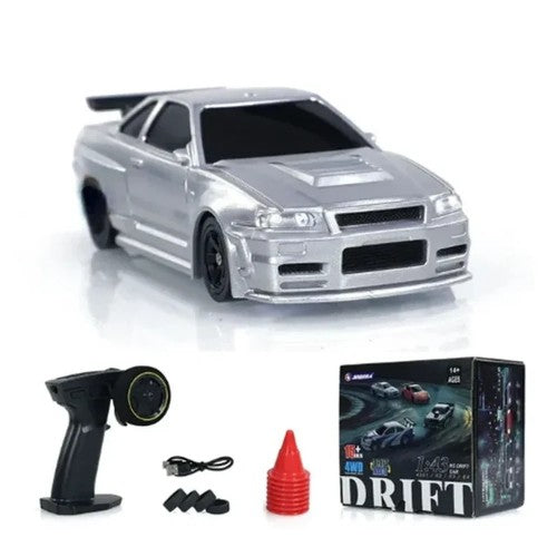 JIABAILE Gyro Mini Toys 4WD 1/43 RC Speed Car RTR 2.4G Radio Control Racing Drifting Car Four-wheel Drive