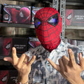 The Amazing Spider-Man RED Mask With Jaw Control & Led Eye