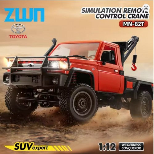 "MN-82T.Red Toyota LC79 Rescue Vehicle RTR Complete Vehicle "
