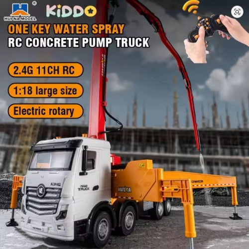 huina concrete pump truck 1:18